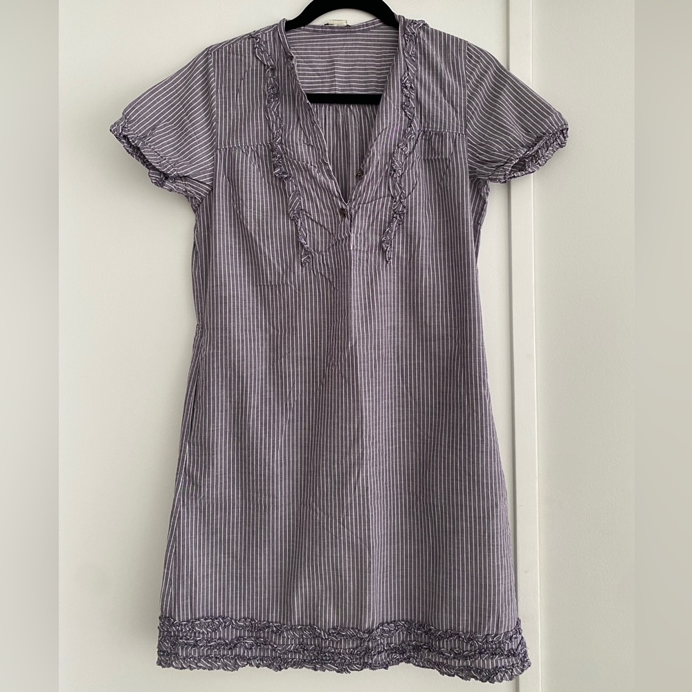 J. Crew blue with white strips cotton dress in a size 2
